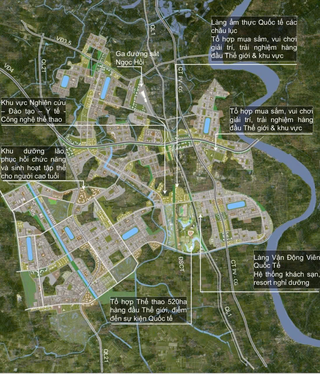 Mặt bằng quy hoạch Vinhomes Olympic Hà Nội | Vinhomes Ngọc Hồi