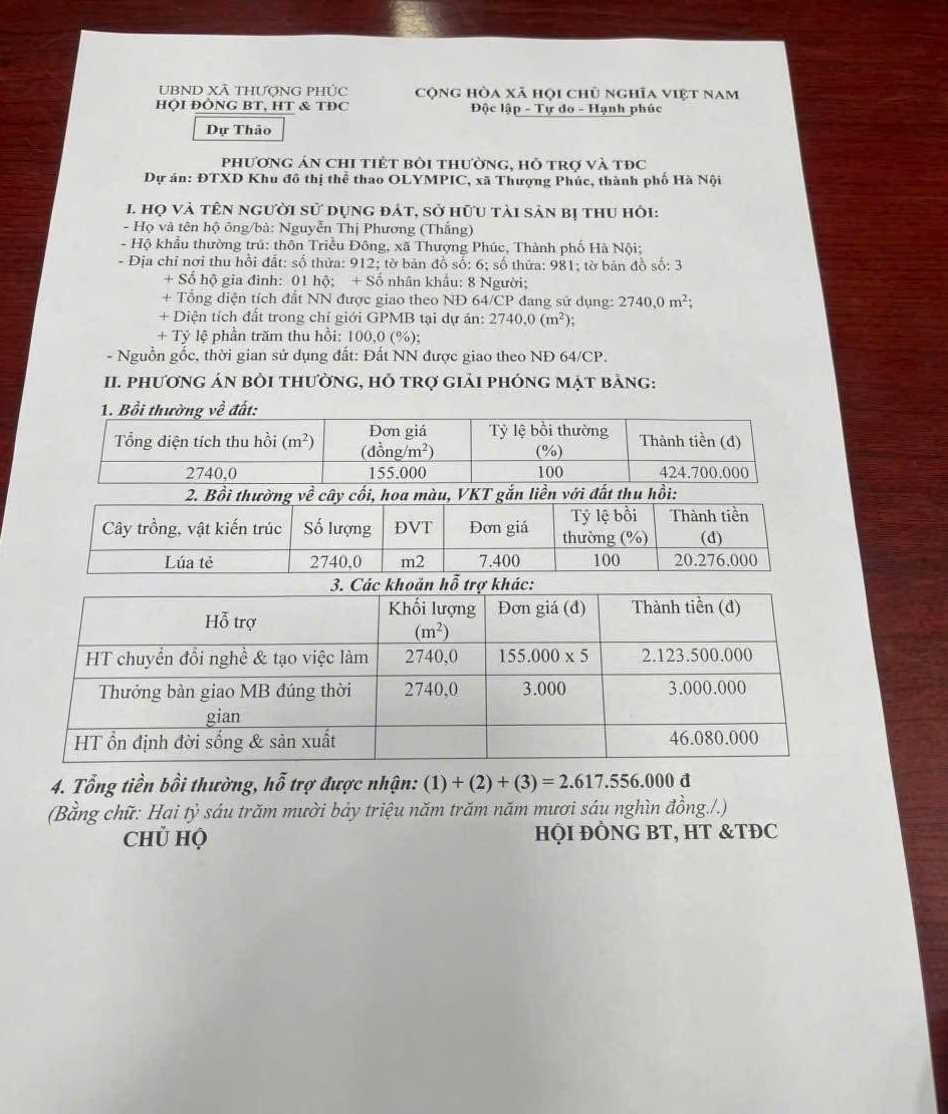 Tiến độ Vinhomes Olympic Ngọc Hồi: Đã triển khai phương án bồi thường tại xã Thượng Phúc