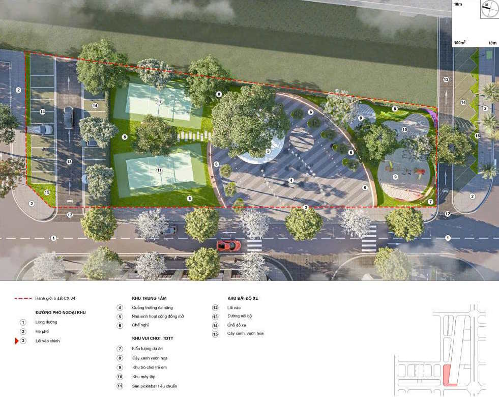 Mặt bằng tiện ích Himlam Thượng Phúc Legend - Dự án liền kề tại khu B Vinhomes Olympic Thường Tín