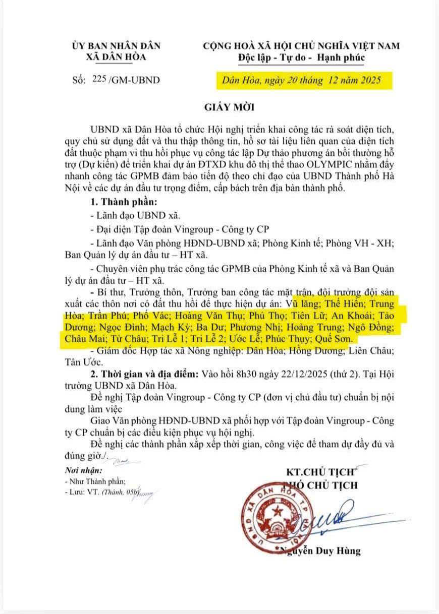 Vinhomes Olympic Hà Nội đang triển khai đến đâu sau quy hoạch 1/500?