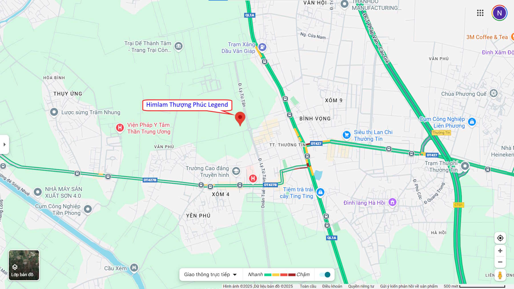 Vị trí Himlam Thượng Phúc Legend