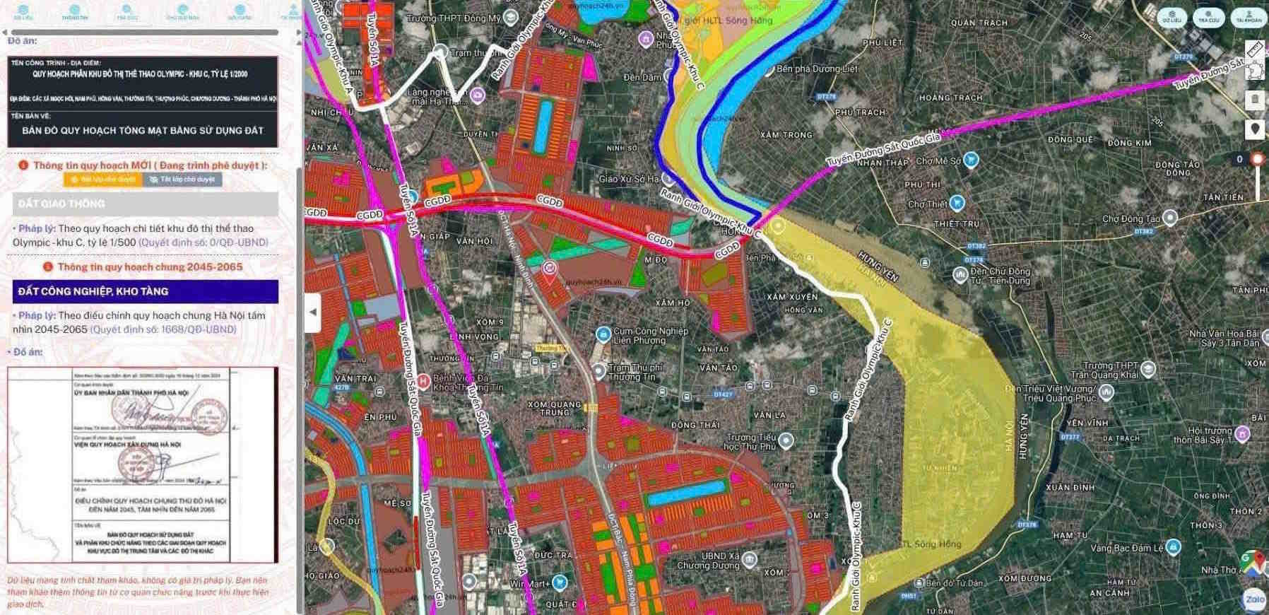 Quy hoạch 1/500 khu C - Khu đô thị thể thao Olympic - Vinhomes Olympic