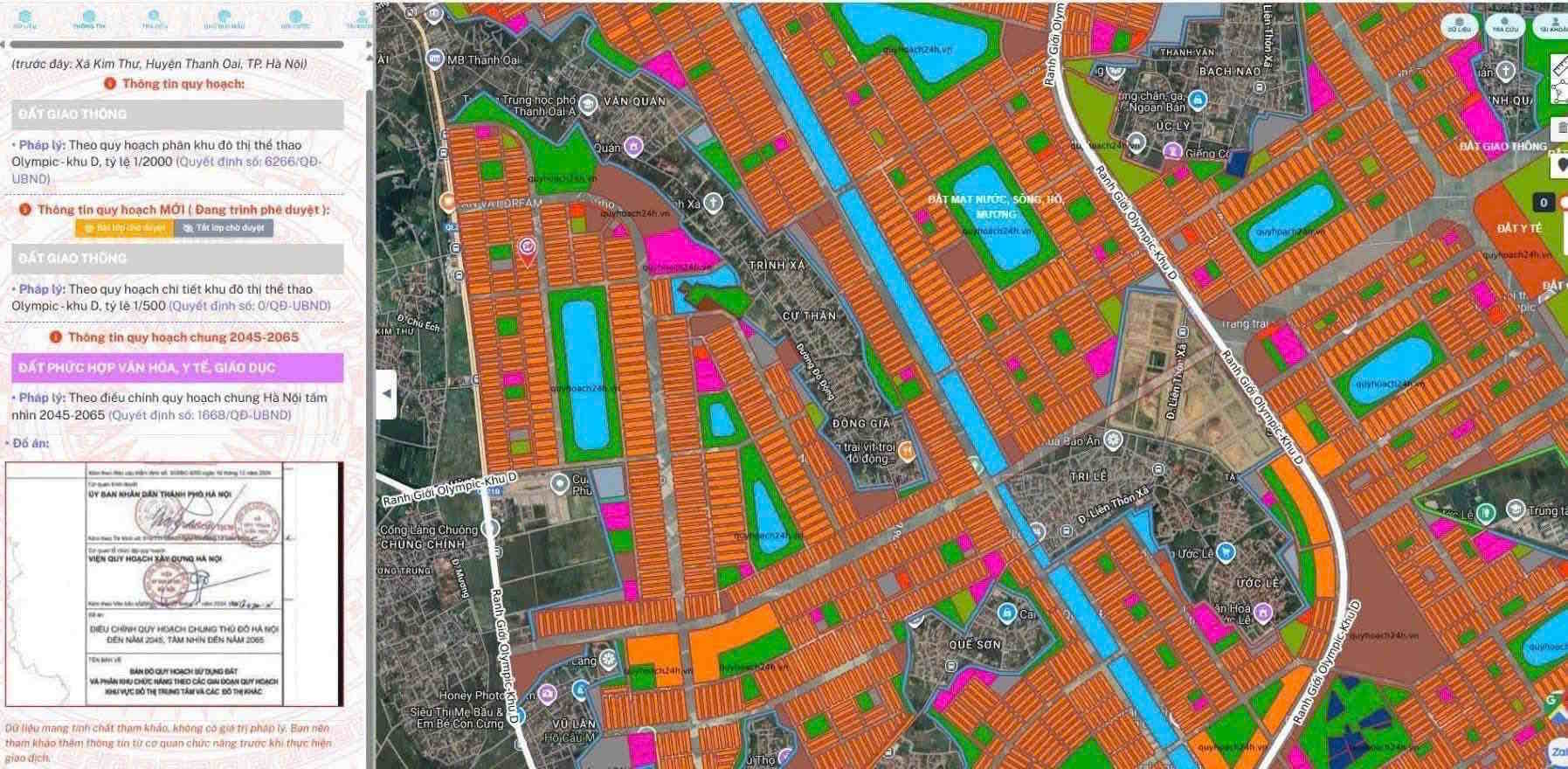 Quy hoạch 1/500 khu D - Khu đô thị thể thao Olympic - Vinhomes Olympic