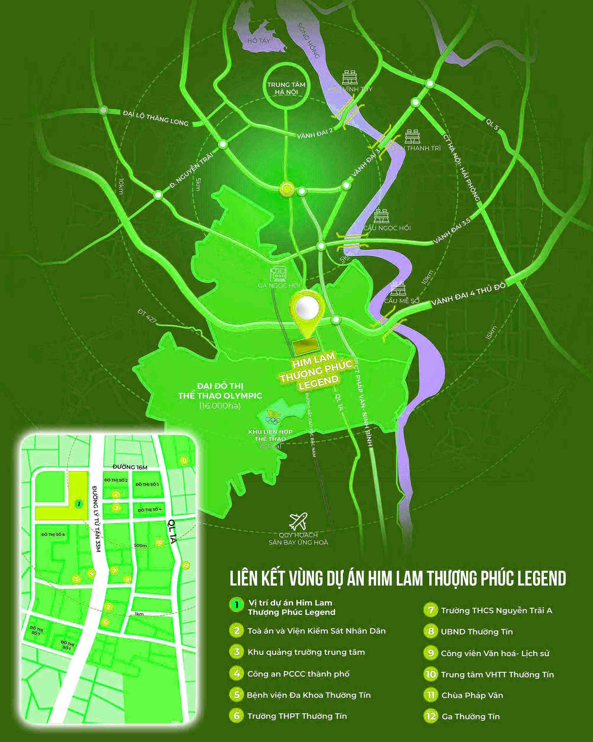 Vị trí Him Lam Thượng Phúc Legend trong khu đô thị thể thao Olympic