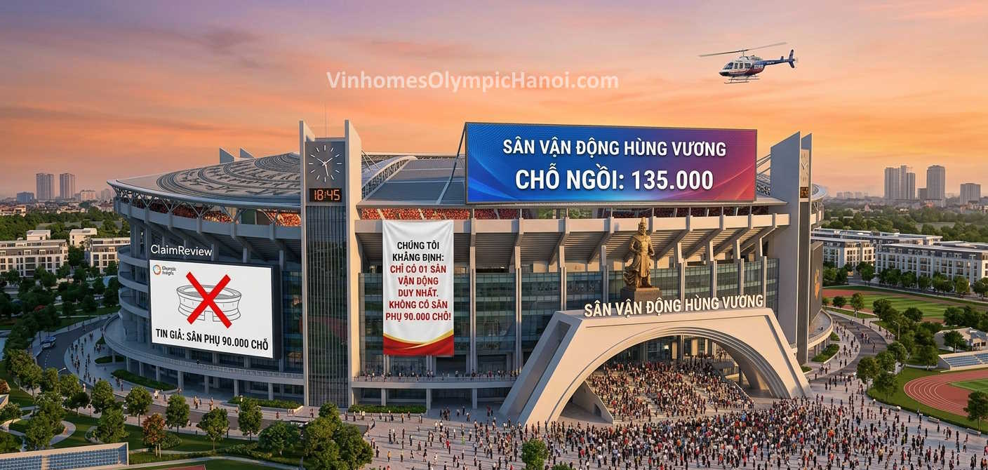 Sự thật về SVĐ 90.000 chỗ tại Vinhomes Olympic: Đính chính chính thức từ Vingroup