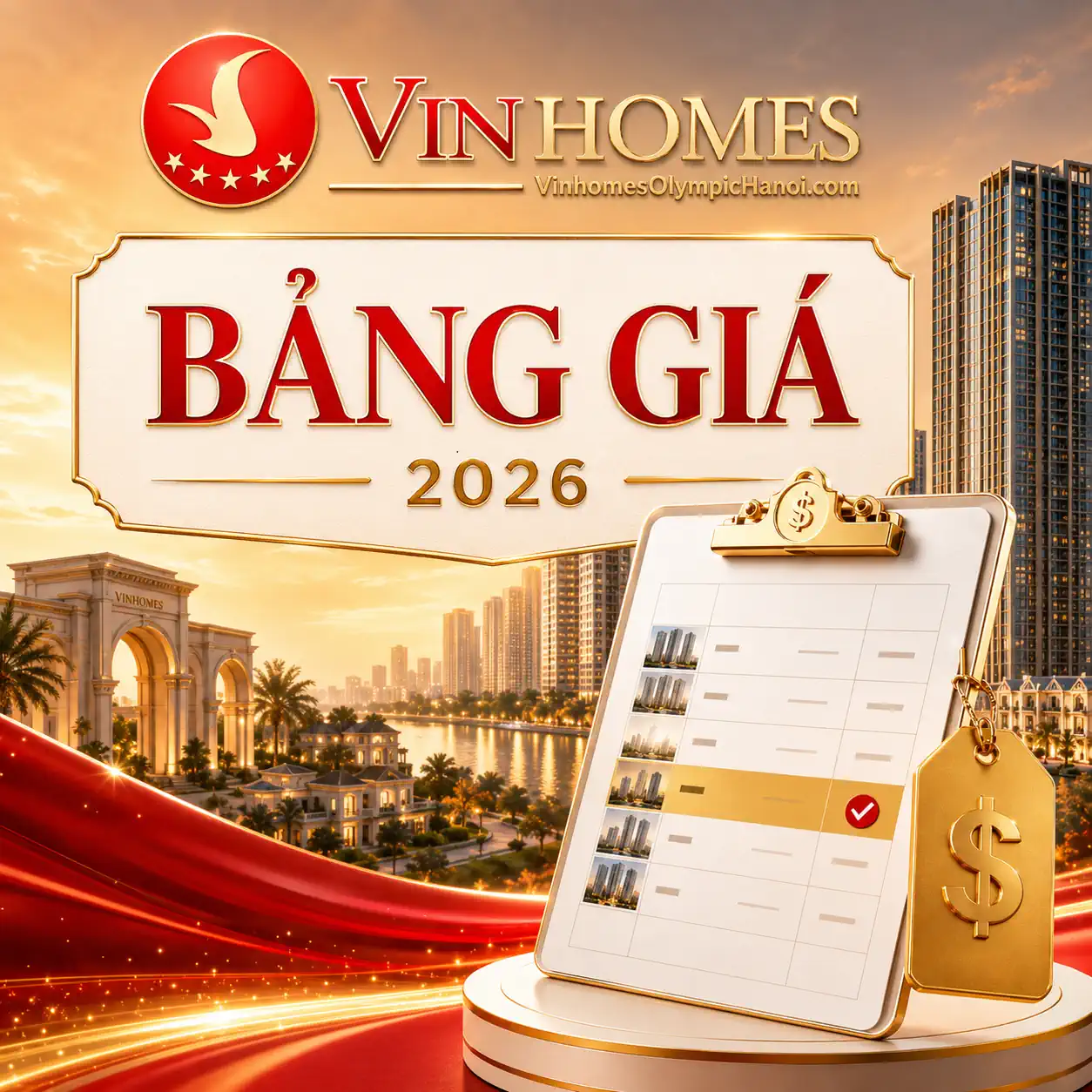 Bảng giá Vinhomes Olympic Hà Nội: cập nhật giá dự kiến Vinhomes Global Sportia