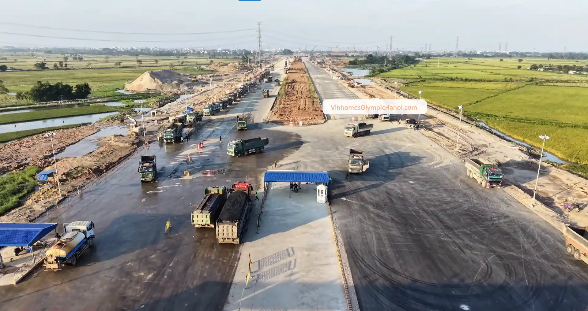 Tiến độ Vinhomes Olympic tháng 5/2026: Đại lộ 120m trải nhựa
