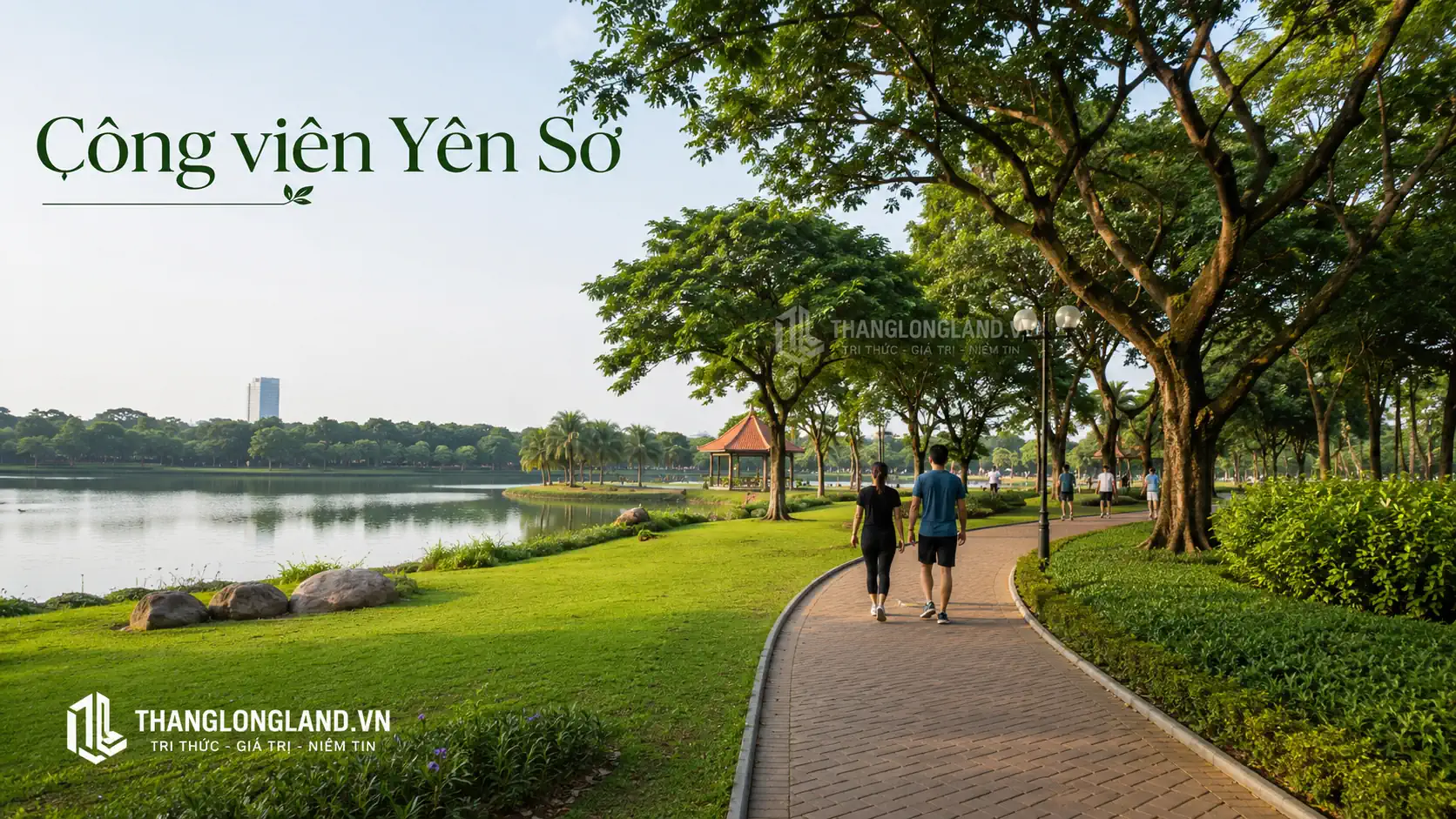Công viên Yên Sở gần dự án Mandarin Garden 3. Ảnh: Thanglongland.vn
