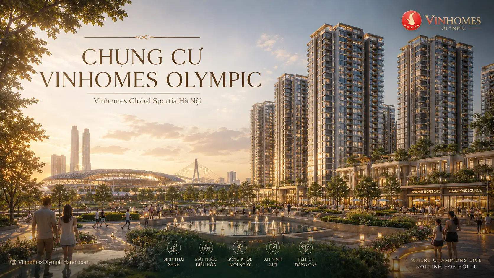 Phối cảnh chung cư Vinhomes Olympic - Vinhomes Global Sportia