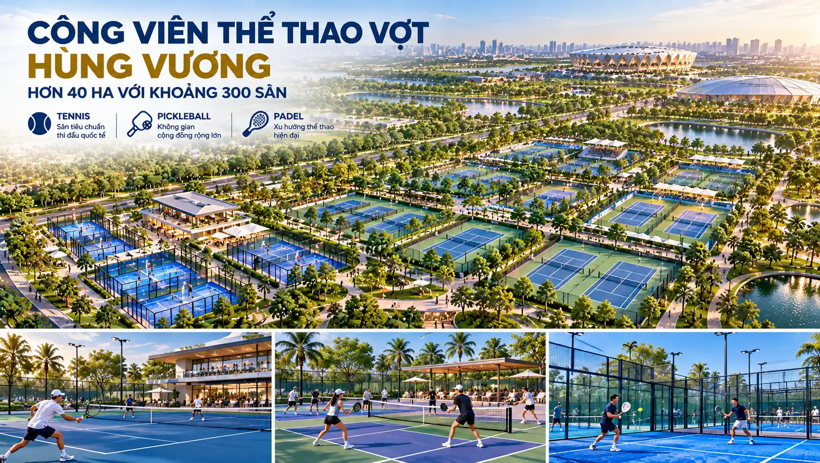 Công Viên Thể Thao Vợt Hùng Vương Hơn 40 Ha