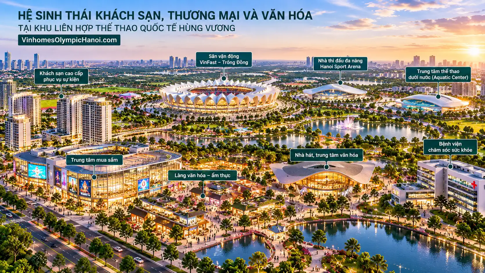 Hệ sinh thái khách sạn, thương mại và văn hóa tại Vinhomes Olympmic